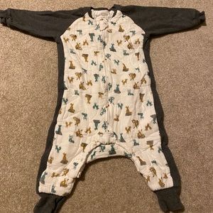 Nest designs Raglan Bamboo Long Sleeve Sleep Suit 2.5 TOG - Foxtrot